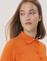 Polo Shirt Damen Orange