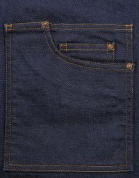 Kurze Vintage Bistroschürze Jeans Look