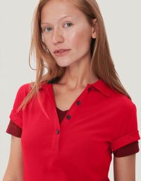 Damen Poloshirt Rot